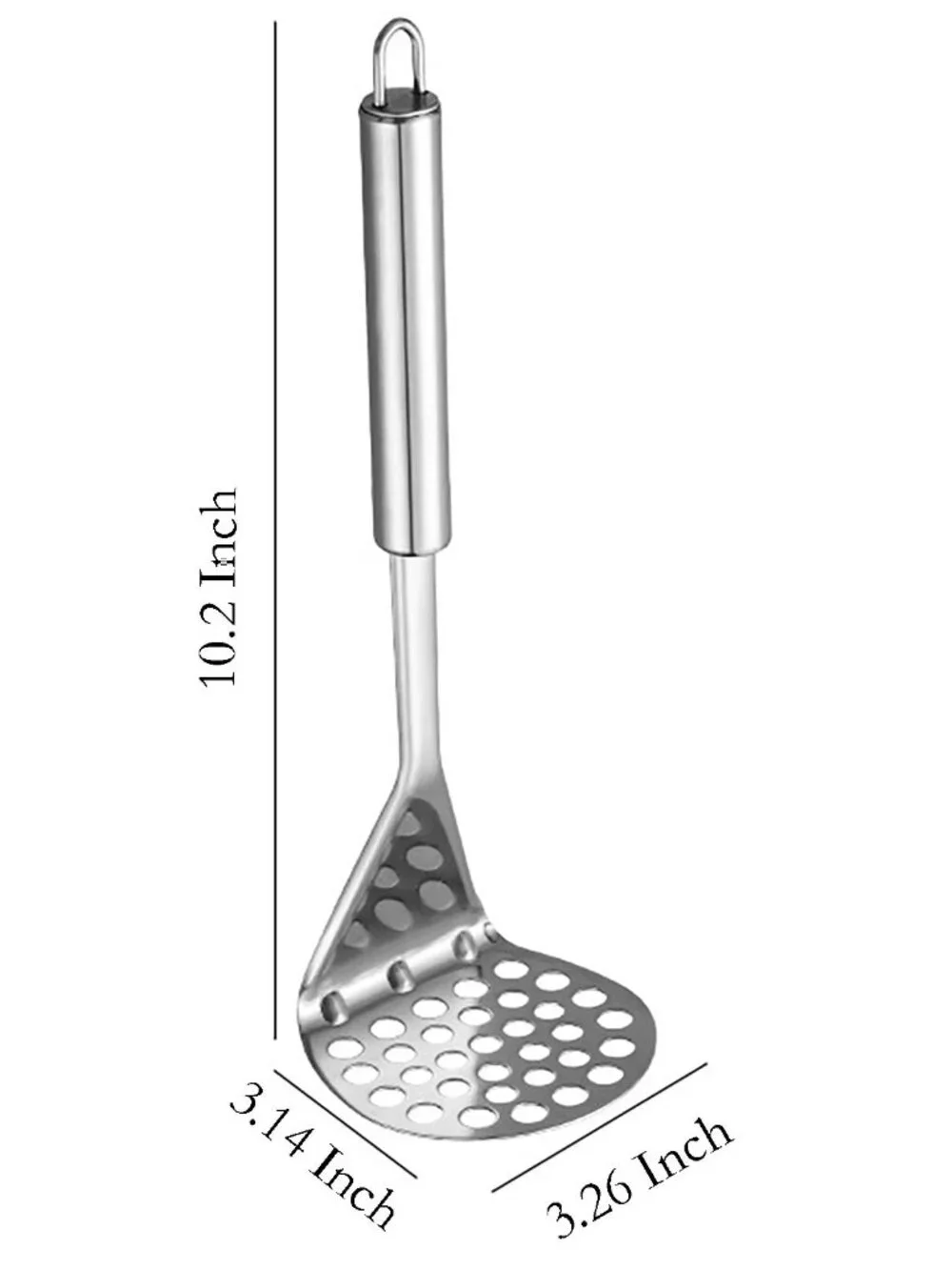 Potato Masher, 2 Pcs Stainless Steel Line Type and Hole Type Kitchen Tools for V